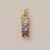Pendant Necklace Women's Copper Mixed Gemstone Setting Electroplating Ushaped Heart Shape Flower Pattern