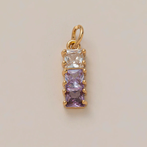 Pendant Necklace Women's Copper Mixed Gemstone Setting Electroplating Ushaped Heart Shape Flower Pattern
