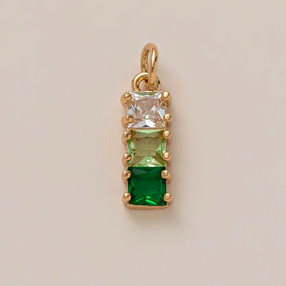 Pendant Necklace Women's Copper Mixed Gemstone Setting Electroplating Ushaped Heart Shape Flower Pattern
