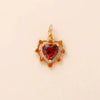 Pendant Necklace Women's Copper Mixed Gemstone Setting Electroplating Ushaped Heart Shape Flower Pattern