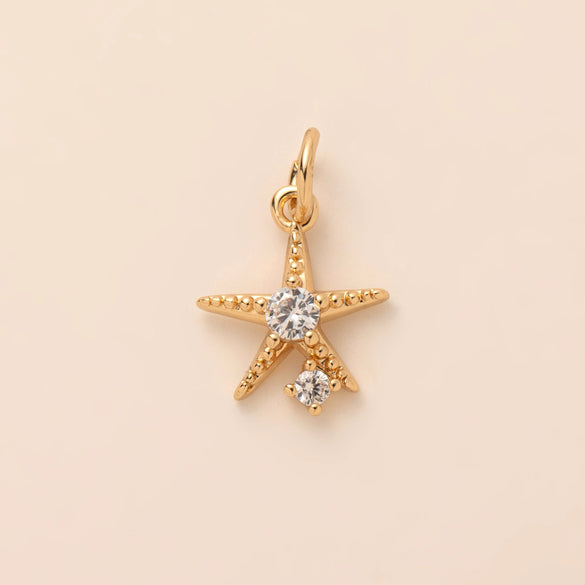 Pendant Necklace Women's Copper Mixed Gemstone Setting Electroplating Ushaped Heart Shape Flower Pattern