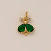 Pendant Necklace Women's Copper Mixed Gemstone Setting Electroplating Ushaped Heart Shape Flower Pattern