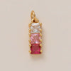 Pendant Necklace Women's Copper Mixed Gemstone Setting Electroplating Ushaped Heart Shape Flower Pattern