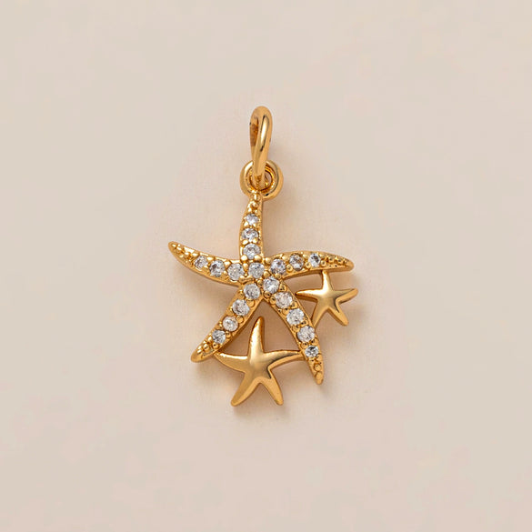 Pendant Necklace Women's Copper Mixed Gemstone Setting Electroplating Ushaped Heart Shape Flower Pattern