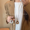 Pendant Necklace Women's Imitation Camel Bone Style Plastic Resin Geometric Polishing Clavicle Chain