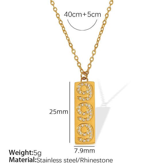 Pendant Necklace Women's Jewelry 316L Stainless Steel Electroplated Fashion Simple