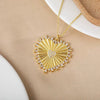 Pendant Necklace Women's Light Luxury Heart Highgrade Copper Real Gold Plated Inlaid Zircon
