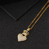 Pendant Necklace Women's Metal Copper Goldplated Love Crown Heart Shape Light Luxury Snake Bone Chain Hiphop Accessories With Diamond Design