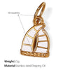 Pendant Necklace Women's 316L Stainless Steel Inlaid Rhinestone And Glass Stone Round With Eight Eyes Pattern Electroplated Light Luxury Fashion Style