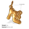 Pendant Necklace Women's 316L Stainless Steel Inlaid Rhinestone And Glass Stone Round With Eight Eyes Pattern Electroplated Light Luxury Fashion Style