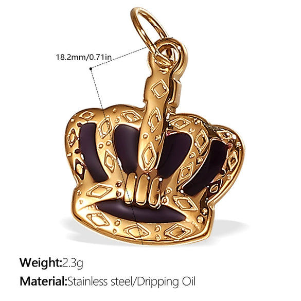 Pendant Necklace Women's 316L Stainless Steel Inlaid Rhinestone And Glass Stone Round With Eight Eyes Pattern Electroplated Light Luxury Fashion Style