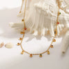 Pendant Necklace Women's Stainless Steel 18K Gold Rhinestone Electroplating Light Luxury Style