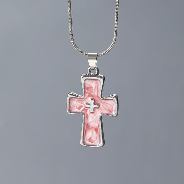 Pendant Necklace Zinc Alloy Geometric Cross Snake Bone Chain Electroplating Unisex Accessories