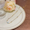 Pendant Pearl Necklace Women's Jewelry Titanium Steel Geometric Style Zirconia