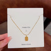 Pendant Pearl Necklace Women's Jewelry Titanium Steel Geometric Style Zirconia