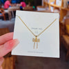 Pendant Pearl Necklace Women's Jewelry Titanium Steel Geometric Style Zirconia