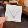 Pendant Pearl Necklace Women's Jewelry Titanium Steel Geometric Style Zirconia