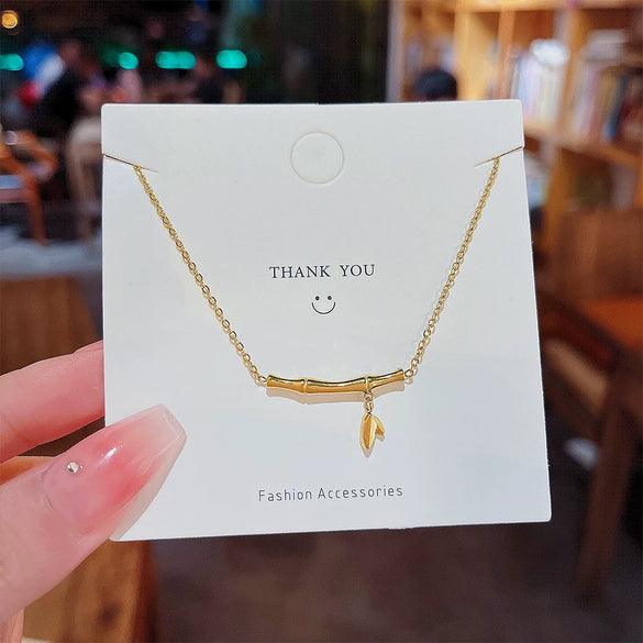 Pendant Pearl Necklace Women's Jewelry Titanium Steel Geometric Style Zirconia