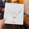 Pendant Pearl Necklace Women's Jewelry Titanium Steel Geometric Style Zirconia