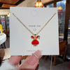 Pendant Pearl Necklace Women's Jewelry Titanium Steel Geometric Style Zirconia