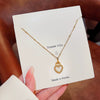 Pendant Pearl Necklace Women's Jewelry Titanium Steel Geometric Style Zirconia