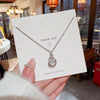 Pendant Pearl Necklace Women's Jewelry Titanium Steel Geometric Style Zirconia
