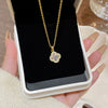 Pendant Pearl Necklace Women's Jewelry Titanium Steel Geometric Style Zirconia
