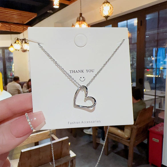 Pendant Pearl Necklace Women's Jewelry Titanium Steel Geometric Style Zirconia