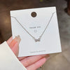 Pendant Pearl Necklace Women's Jewelry Titanium Steel Geometric Style Zirconia
