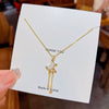 Pendant Pearl Necklace Women's Jewelry Titanium Steel Geometric Style Zirconia