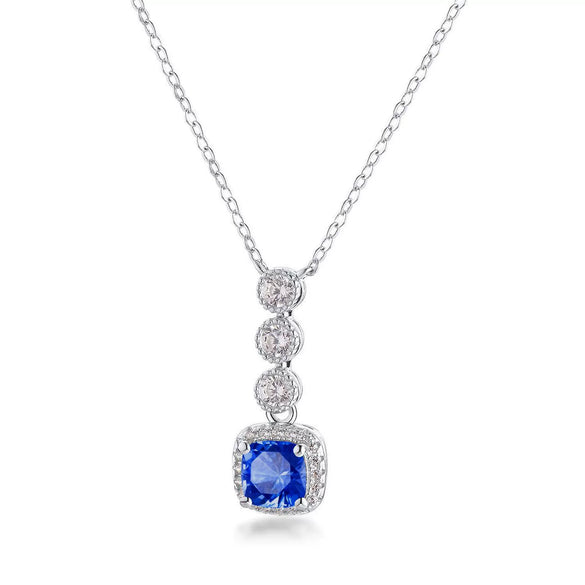 Pendant S925 Silver Cultivating Emerald Geometric Retro Set With Diamonds