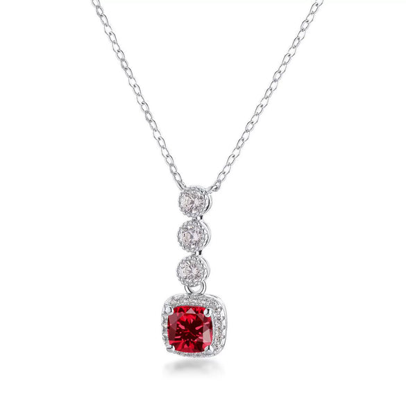 Pendant S925 Silver Cultivating Emerald Geometric Retro Set With Diamonds