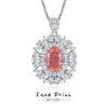 Pendant S925 Silver Diamond Inlaid Geometric Style