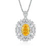 Pendant S925 Silver Diamond Inlaid Geometric Style