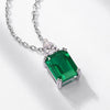 Pendant S925 Silver Retro Geometric Claw Inlaid Colored Diamond Clavicle Chain
