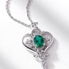 Pendant Silver Geometric Style Set With Diamonds