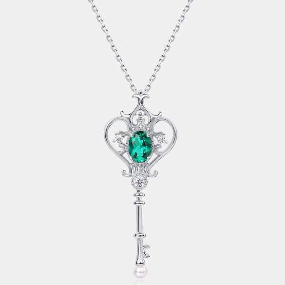 Pendant Silver Geometric Style Set With Diamonds