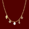 Pendant Stainless Steel Geometric Boots Stars Love Vacuum Plated 18K Gold Color