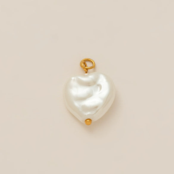 Pendant Stainless Steel Heart Shape Love Pearl Electroplating Fashion