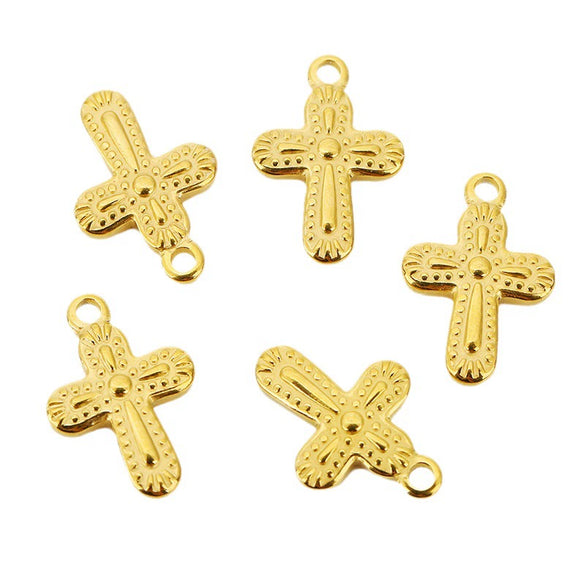 Pendant Stainless Steel Oil Pressure Cross Necklace Accessories