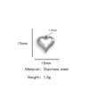 Pendant Stainless Steel Polished Heart Shape Electroplated