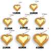 Pendant Stainless Steel Polished Heart Shape Electroplated