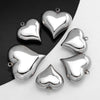 Pendant Stainless Steel Polished Heart Shape Electroplated