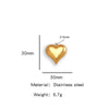 Pendant Stainless Steel Polished Heart Shape Electroplated