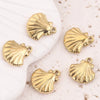 Pendant Stainless Steel Shell Fish Natural Style Electroplated