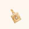 Pendant Stainless Steel Square Moon Intracranial Vacuum Plated