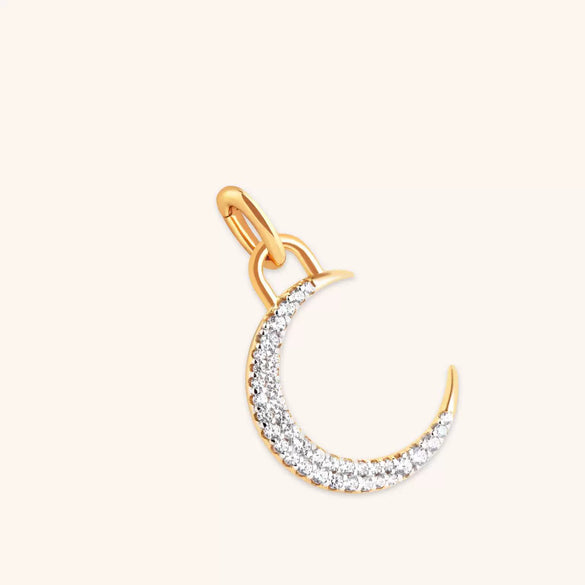 Pendant Stainless Steel Square Moon Intracranial Vacuum Plated
