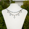 Pendant Tassel Necklace Imitation Pearl Alloy Heart Drop Star Geometric Electroplated For Women