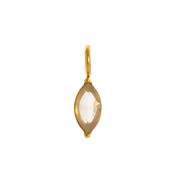 Pendant Titanium Steel Dropshaped Geometric Diamond Zircon Inlaid Electroplated