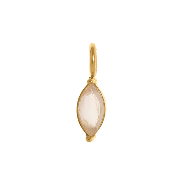 Pendant Titanium Steel Dropshaped Geometric Diamond Zircon Inlaid Electroplated